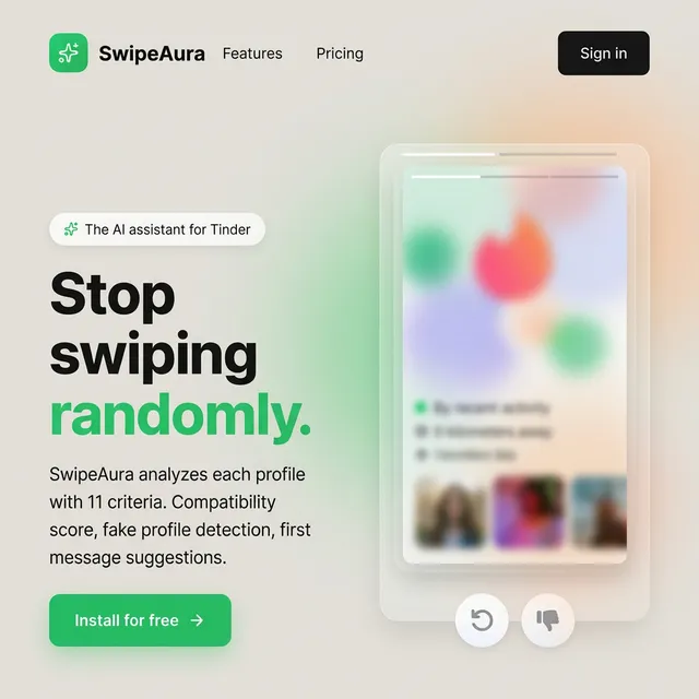 SwipeAura — Dashboard SaaS